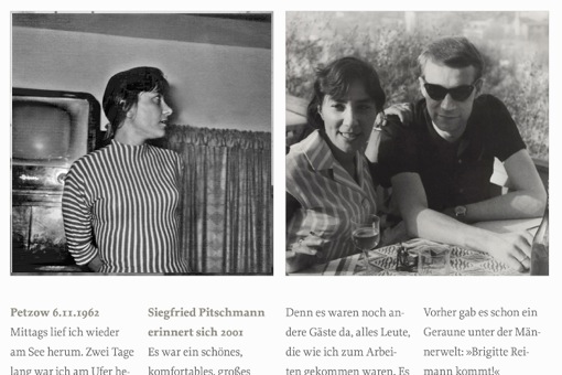 Zwei Fotos mit Brigitte Reimann und Siegfried Pitschmann
